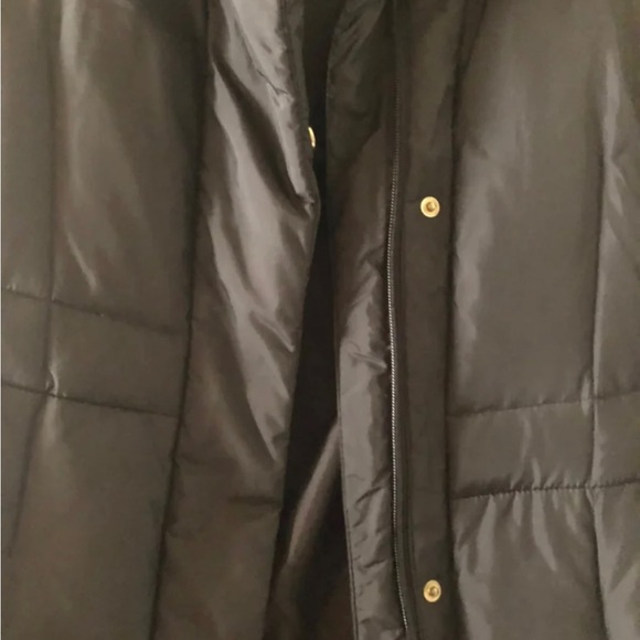 Cole Hahn Long Black Puffer Coat - Picture 4 of 11